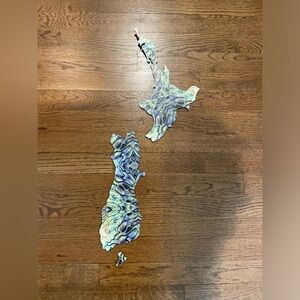 Decorative map of New Zealand